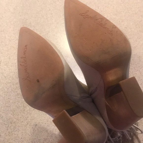 Sam Edelman Cream Ankle Booties w/ Tassel - Picture 8 of 8